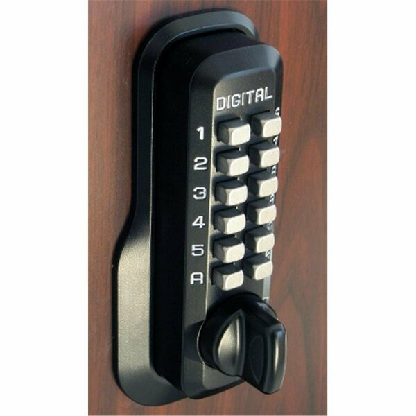 Keen M-210-JB-EZ Mechanical Keyless Deadbolt Ez Mount Plate Lock - Jet Black KE3565687